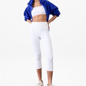 New White Capri Leggings Yoga Running Med